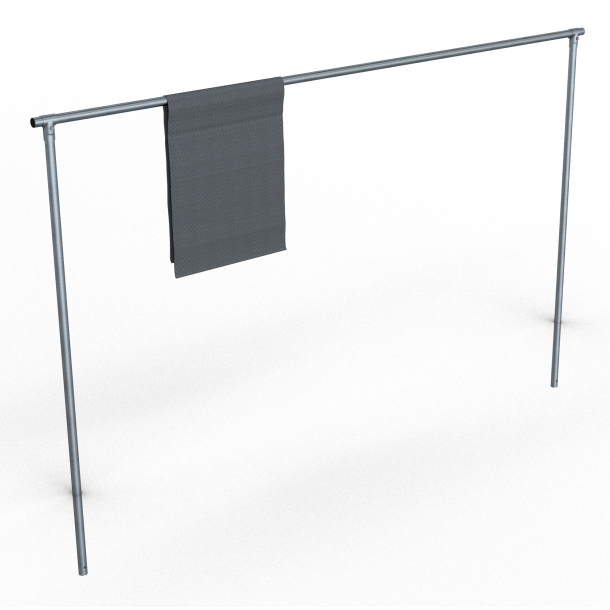 Carpet beater frame | Cross tube 4000 mm | steel tube  48 mm